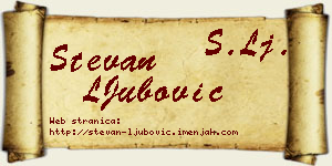 Stevan LJubović vizit kartica